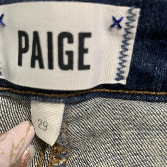 Paige Women's Verdugo Crop Raw Fringe Hem Size 29 Stretchy Skinny - Picture 10 of 10